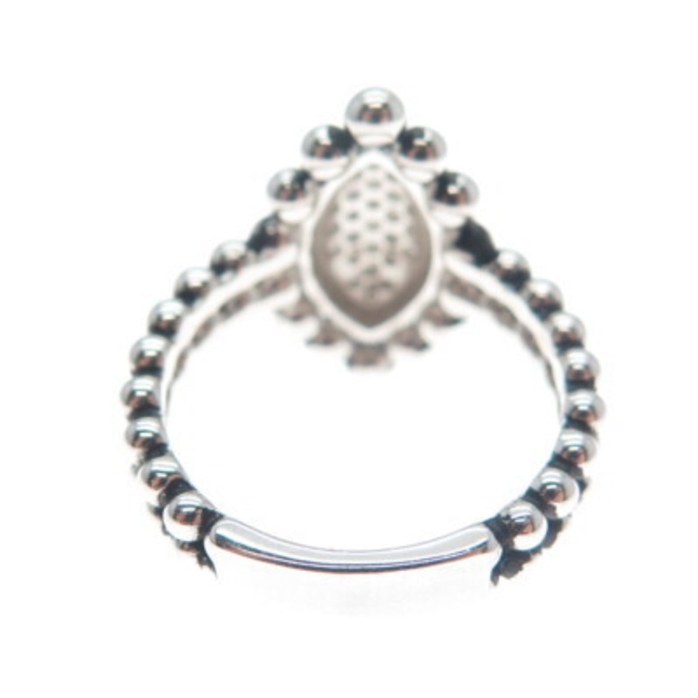 DSMK 925 Sterling Silver Round-Cut C Z Marquise Beaded Ring Size 7.25 - Picture 5 of 8